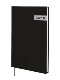 Finocam Dynamic Porto Agenda Profesional - Anual 2027 - Semana Vista Vertical - Formato Y10 - 140x204mm - Tapa Dura de Carton Forrado - Esquinas Microperforadas - Papel de 80g/m2 - Color Neg