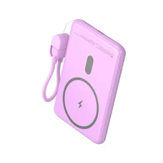 Leotec Powerbank Inalambrico 5.000 mAh - PD 20W - Qi 15W - Color Rosa