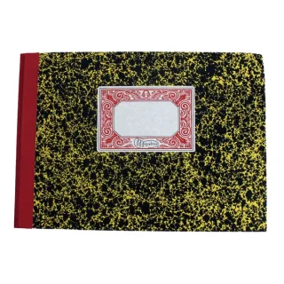 Miquel Rius Cuaderno Cartone Caja (M.D.D.H.) - Tamaño 4º Apaisado 210x150mm - 100 Hojas Foliado 70 g/m² - Papel Extra Opaco - Cubiertas en Carton Forrado de Papel Jaspeado y Lomo de Tela Eng