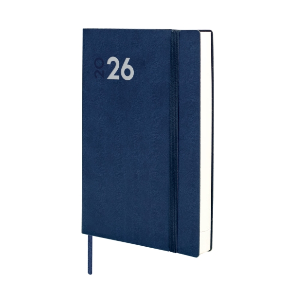 Finocam Dynamic Mara Agenda Profesional - Anual 2026 - Tapa Blanda - Cierre con Goma Elastica - Formato Y4 - 124x22x174mm - 1 Dia por Pagina - Color Azul