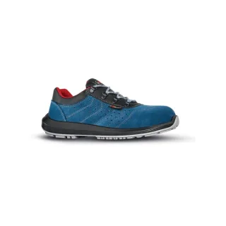 Upower Curtiss O Calzado de Seguridad Bajos - Talla 35 - Empeine Gamuza Perforada, Puntal Composite, Suela Antideslizante PU/PU, Proteccion S1 FO SR, Estructura Ergonomica - Color Azul