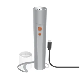 Hama Fl350-C Linterna LED - Recargable - 350 Lumenes - Bateria 18650 de Litio - Color Plata
