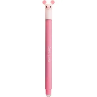 Eberhard Faber Animal Erase It! Boligrafo Borrable Tinta Gel Azul - Trazo 0.7mm - Tacto Soft - Diseño Cerdo · Pack de 6 uds.