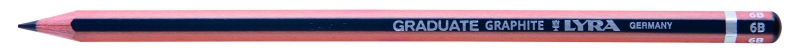 Lyra Graduate Lapiz de Grafito - Hexagonal - Graduacion 6B - Color Gris Oscuro · Pack de 12 uds.