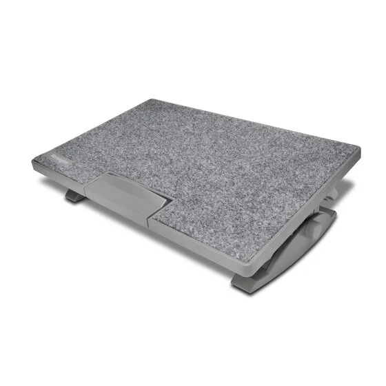 Kensington Smartfit™ Solemate™ Pro Elite Reposapies Superficie de Apoyo con Tela - Altura, Angulo e Inclinacion Ajustables - Base Antideslizante - Mejora Postura y Circulacion - Color Gris