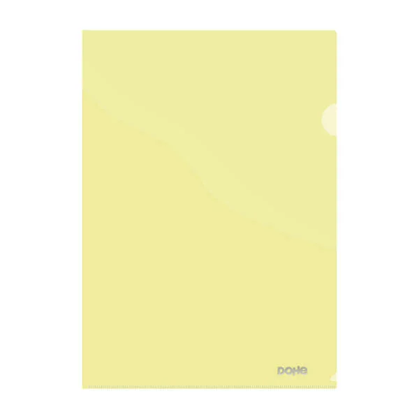 Dohe Dossier Uñero Premium Tamaño A4 - 210x297mm - Fabricado en Polipropileno Translucido de 180 Micras - Color Amarillo · Pack de 8 uds.