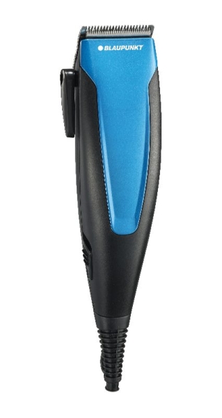 Blaupunkt Cortapelos Profesional - Potencia 15W - Palanca Lateral de Ajuste - Incluye Accesorios - Incluye Peines Guia - Cuchillas de Titanio - Color Negro y Azul