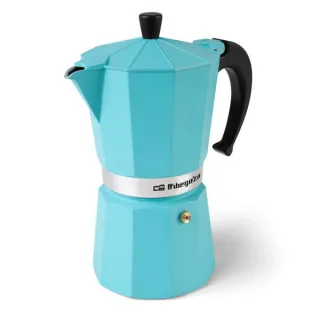 Orbegozo KFV 1245 Cafetera de Aluminio - Prepara 12 Tazas de Cafe en Minutos - Compatible con Diferentes Tipos de Cocinas - Mango Ergonomico y Valvula de Seguridad - Facil de Limpiar y Mante