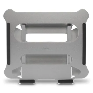 Hama Alu Soporte para Portatil hasta 15.6" - Soporta hasta 5kg - Altura Ajustable - Antideslizante - Aluminio - 26.5x23x5.50cm - Color Plata