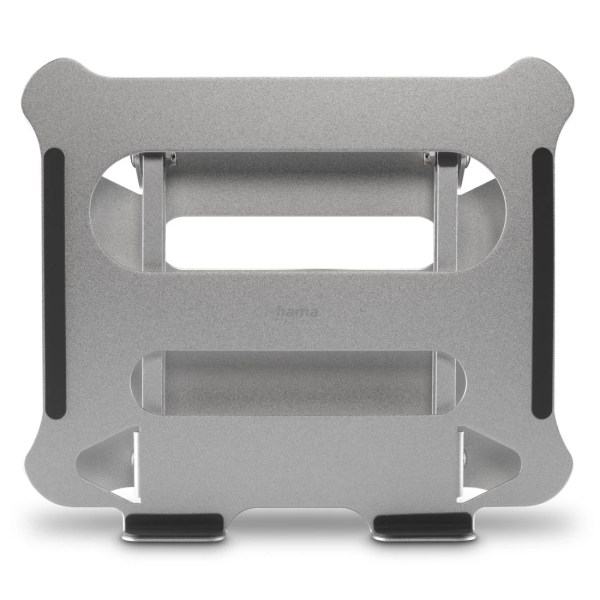 Hama Alu Soporte para Portatil hasta 15.6" - Soporta hasta 5kg - Altura Ajustable - Antideslizante - Aluminio - 26.5x23x5.50cm - Color Plata