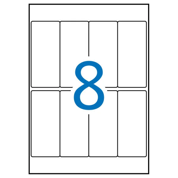 Apli Etiquetas A5 Blancas 36.0 x 82.0mm 15 Hojas