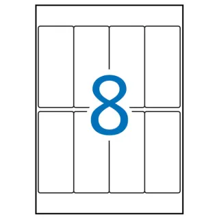 Apli Etiquetas A5 Blancas 36.0 x 82.0mm 15 Hojas