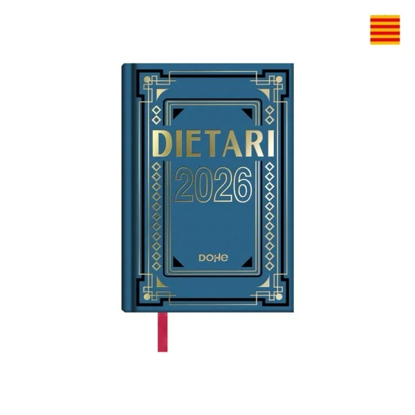 Dohe Dietario Anual Octavo en Catalan - Dia Pagina - Fabricado en Geltex con Carton Contracolado - Tamaño 11.5x16.6cm - Colores Surtidos Aleatorios