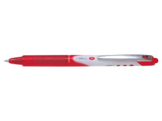 Pilot Boligrafo de Tinta Liquida V Ball RT 07 - Retractil - Punta de Bola Conica 0.5mm - Trazo 0.25mm - Grip de Goma - Color Rojo · Pack de 12 uds.