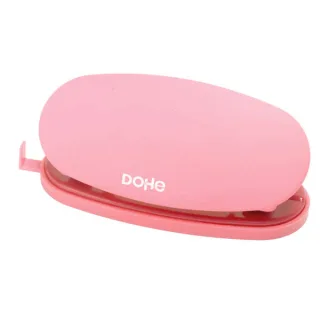 Dohe Soft Touch Taladro de Sobremesa - Taladra hasta 16 Hojas - Diseño Ergonomico - Color Rosa Pastel