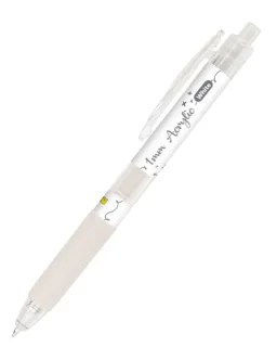 Online Boligrafo Retractil - Tinta Acrilica - Punta Fina de 1mm - Color Blanco · Pack de 6 uds.