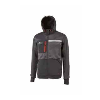 Upower Galaxy Sudadera de Trabajo con Cremallera - Talla 2XL - Material Suave y Transpirable, Secado Rapido, Multiples Bolsillos, Capucha Ajustable, Detalles Reflectantes, Proteccion DPI1 -
