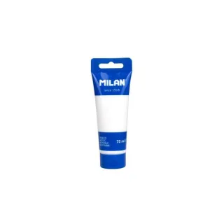 Milan Tubo de Pintura Acrilica 75ml - Pigmentos de Alta Calidad - Mezclable - Color Blanco · Pack de 6 uds.