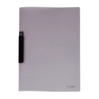 Dohe Dossier con Pinza Pivotante Tamaño A4 - Fabricado en Polipropileno Translucido de 450 Micras - Color Gris · Pack de 8 uds.