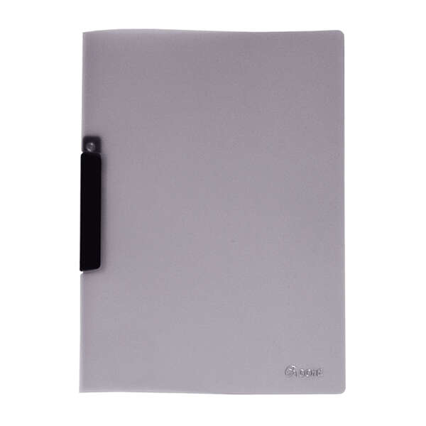 Dohe Dossier con Pinza Pivotante Tamaño A4 - Fabricado en Polipropileno Translucido de 450 Micras - Color Gris · Pack de 8 uds.