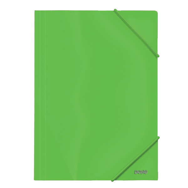 Dohe Carpeta de Gomas con Tres Solapas - 600 Micras - Fabricada en Polipropileno Opaco Cristal - Cierre de Gomas Redondas · Pack de 10 uds.