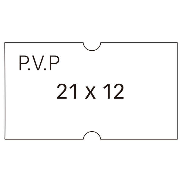 Apli Etiquetas Blancas de Alta Calidad para Maquinas Etiquetadoras de Precios de 1 Linea - Tamaño 21x12mm - Adhesivo Removible - Pack de 6 Rollos con 1000 Etiquetas Cada Uno - Texto Pvp Prei