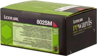 Lexmark CX310/CX410/CX510 Magenta Cartucho de Toner Original - 80C2SM0/80C2SME/802SM