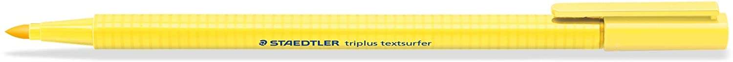 Staedtler Triplus Textsurfer 362 Rotulador Fluorescente - Punta Biselada 1 - 5mm Aprox - Tinta Base de Agua - Color Amarillo Claro · Pack de 10 uds.