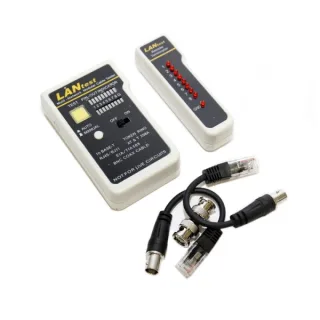 WP Testeador de Red RJ11 / RJ12 / RJ45 / BNC - Color Blanco y Negro