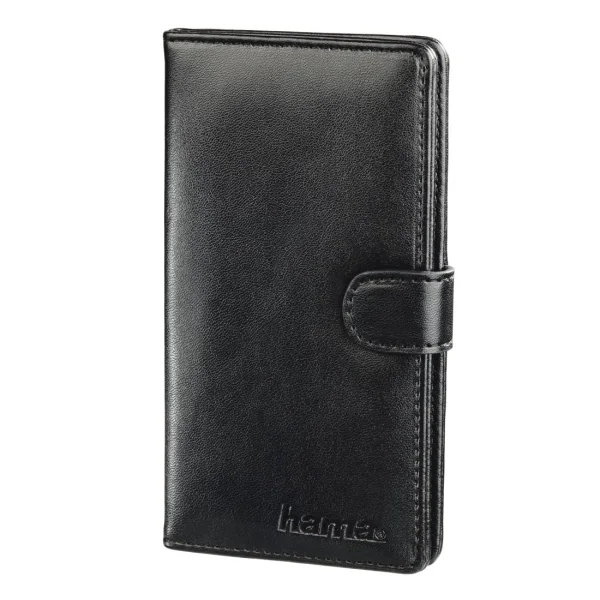 Hama Vegas Estuche para Tarjetas de Memoria SD y Micro-SD - Capacidad hasta 12 Tarjetas - Cuero - 8x1.6x13.7cm - Color Negro