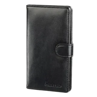 Hama Vegas Estuche para Tarjetas de Memoria SD y Micro-SD - Capacidad hasta 12 Tarjetas - Cuero - 8x1.6x13.7cm - Color Negro