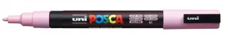 Posca PC-3M Marcador de Pintura - Punta de Poliester Conica 0.9-1.3mm - Tinta Base al Agua - Resistente a la Luz - No Permanente - Color Rosa Claro · Pack de 6 uds.