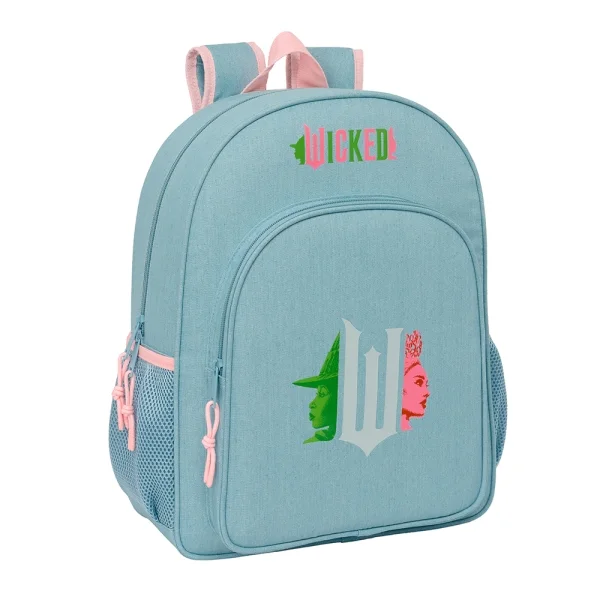 Safta Wicked Mochila Adaptable a Carro - Portabotellas - Tirador Doble - Hombreras Ergonomicas Acolchadas - Bolsillo Frontal - Asa de Mano Superior - 19L - 330x140x420mm - Color Turquesa