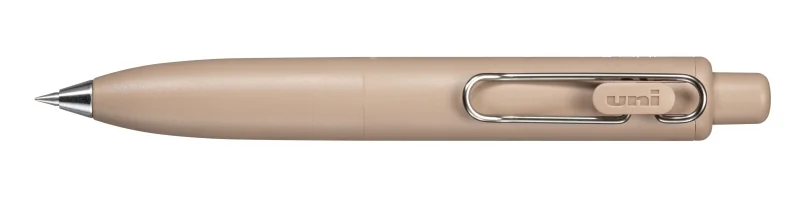 Uni-ball One P Boligrafo Retractil con Punta Fina 0.5mm - Agarre Suave y Comodo - Tinta Color Negro - Cuerpo de Color Marron Cafe · Pack de 5 uds.