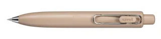 Uni-ball One P Boligrafo Retractil con Punta Fina 0.5mm - Agarre Suave y Comodo - Tinta Color Negro - Cuerpo de Color Marron Cafe · Pack de 5 uds.