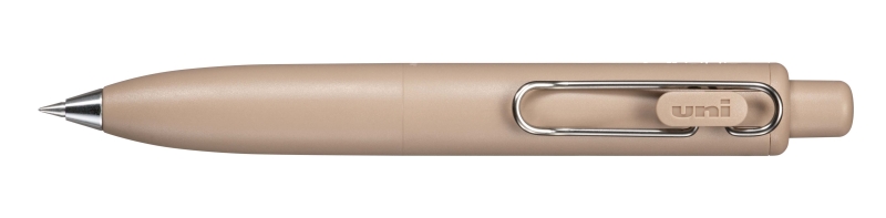 Uni-ball One P Boligrafo Retractil con Punta Fina 0.5mm - Agarre Suave y Comodo - Tinta Color Negro - Cuerpo de Color Marron Cafe · Pack de 5 uds.