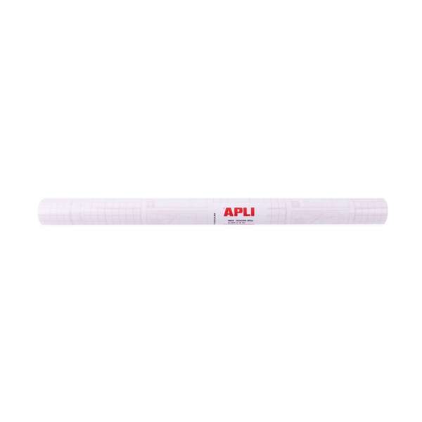 Apli Rollo de Polipropileno Transparente 3x0.50m 80 micras - Adhesivo Reposicionable - Sistema Easy Peel - Cuadricula de Precision - Alta Resistencia a Arañazos y Roturas - No Amarillea