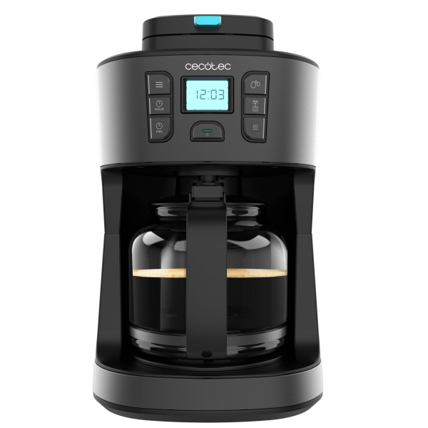 Cecotec Coffee 66 Grind and Drop Cafetera de Goteo - 1086W - Molinillo Integrado - Capacidad para 12 Tazas - Maximo Aroma - Acabado en Acero Inoxidable - Programable 24H - Autoapagado - Colo