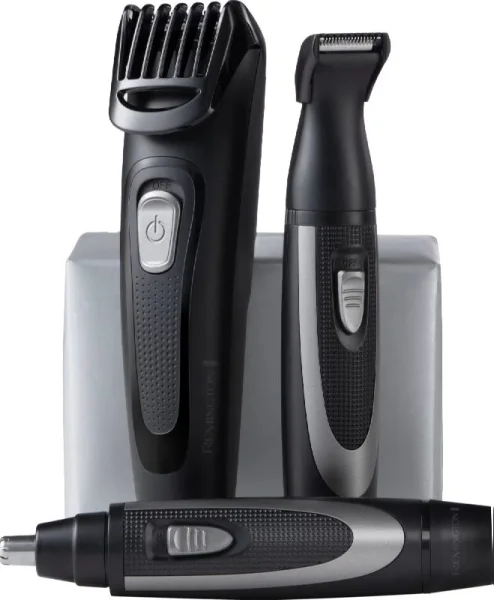 Remington The Works Kit Barbero - Cortabarbas, Perfilador y Recortador para Nariz y Orejas -