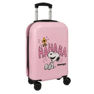 Safta Snoopy Maleta Trolley de Cabina de 20" - Candado de Combinacion - Asa Extensible - Interior Forrado - Ruedas Dobles 360º - Asa de Mano con Goma - 34.5x55x20cm - Color Rosa