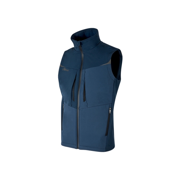 Upower Brio Chaleco de Trabajo Softshell - Talla 2XL - Repelente al Agua, Interior de Microfleece, Tecnologia de Grafeno, Ligero y Duradero, Multiples Bolsillos, Detalles Reflectantes - Colo