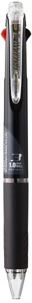 Uni-ball JetStream SXE3-400-10 Boligrafo Multiple - Punta de Bola 1mm - Tinta Resistente al Agua y Luz - Secado Instantaneo - Ideal para Zurdos - Color Negro · Pack de 10 uds.