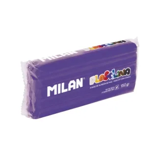 Milan Barra de Plastilina de 150gr - Base de Almidon de Maiz - Sin Gluten - Mezclables - Color Lila