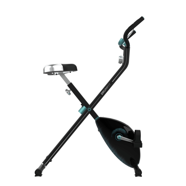 Cecotec DrumFit X-Cycle 1500 Neo Bicicleta Estatica Plegable - Pantalla LCD - Sillin Acolchado - Silenciosa - Ruedas de Transporte - Resistencia Magnetica Variable - Soporte para Tablet - Co