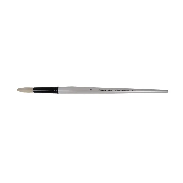 Daler Rowney Graduate Pincel para Oleo - Pelo de Cerda Natural - Mango Largo - Redondo - N°10