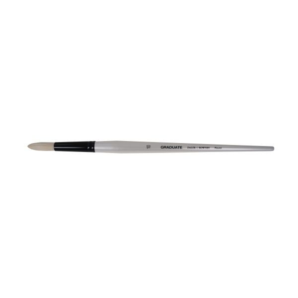Daler Rowney Graduate Pincel para Oleo - Pelo de Cerda Natural - Mango Largo - Redondo - N°10