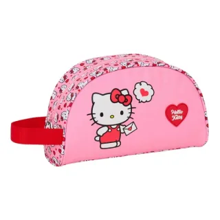Safta Hello Kitty Neceser de 3.75L - Cremallera - Asa Lateral - Adapatable a Carro - Bolsillo Interior - 260x90x160mm - Color Rosa