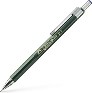 Faber-Castell TK-Fine 9713 Portaminas - Mina HB - Trazo 0.7mm - Goma de Borra Integrada · Pack de 10 uds.