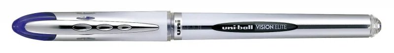 Uni-ball Vision Elite UB-200 Rollerball de Tinta Liquida - Punta de Bola 0.8mm - Sistema Antifugas para Viajes - Color Azul · Pack de 12 uds.