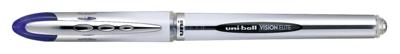 Uni-ball Vision Elite UB-200 Rollerball de Tinta Liquida - Punta de Bola 0.8mm - Sistema Antifugas para Viajes - Color Azul · Pack de 12 uds.